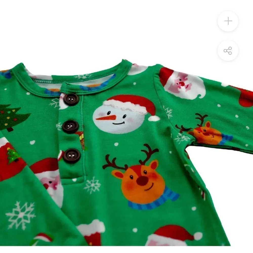 Pure Bambinos The one with Santa Romper Green NWT in packaging‎